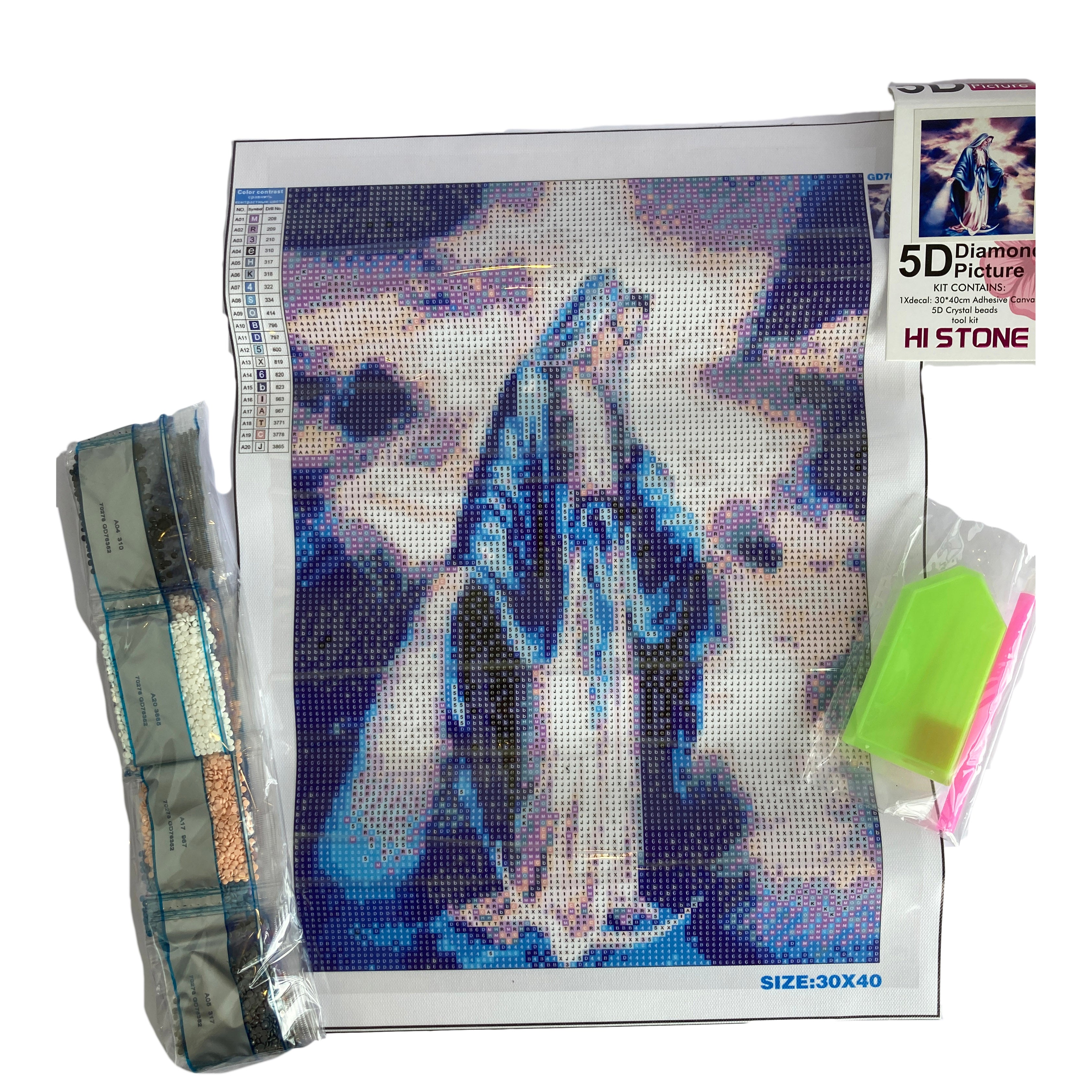 Kit de Pintura con Diamantes 5D - Diamond Paint - Corazon de Jesus - 3 –  Entrelanas Sala de Tejido