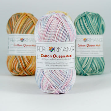 Lana Performance Cotton Queen Multi Matizado Lilas # 10404 x 50 gramos