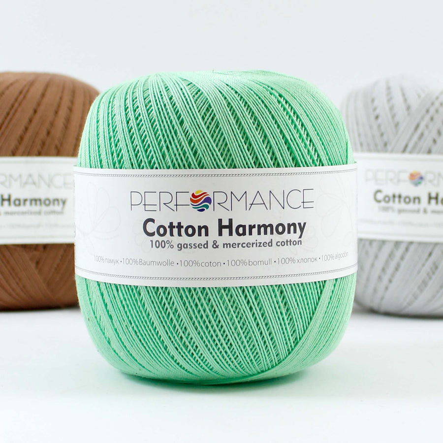 Lana Performance Cotton Harmony Verde Menta # 331 x 100 gramos