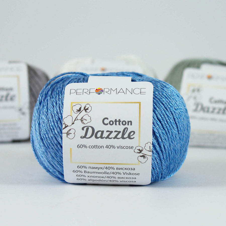 Lana Performance Cotton Dazzle Azul Ortensia # 92 x 50 gramos