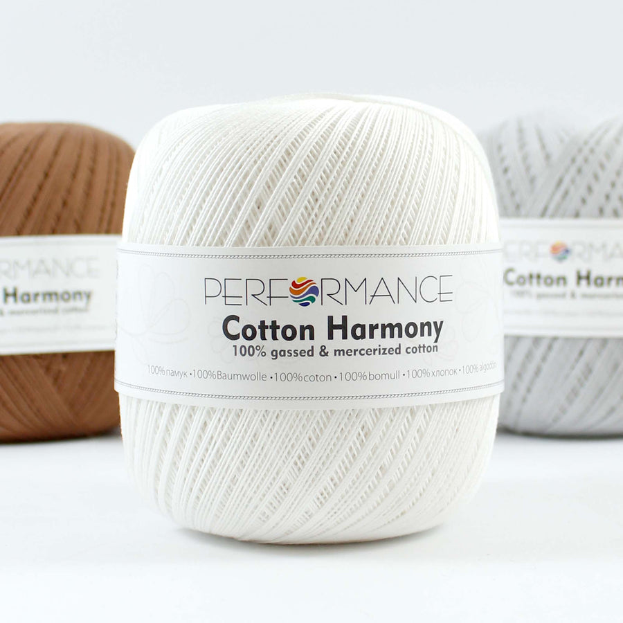 Lana Performance Cotton Harmony Blanco # 301 x 100 gramos