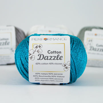 Lana Performance Cotton Dazzle Azul Aguamarina # 125 x 50 gramos